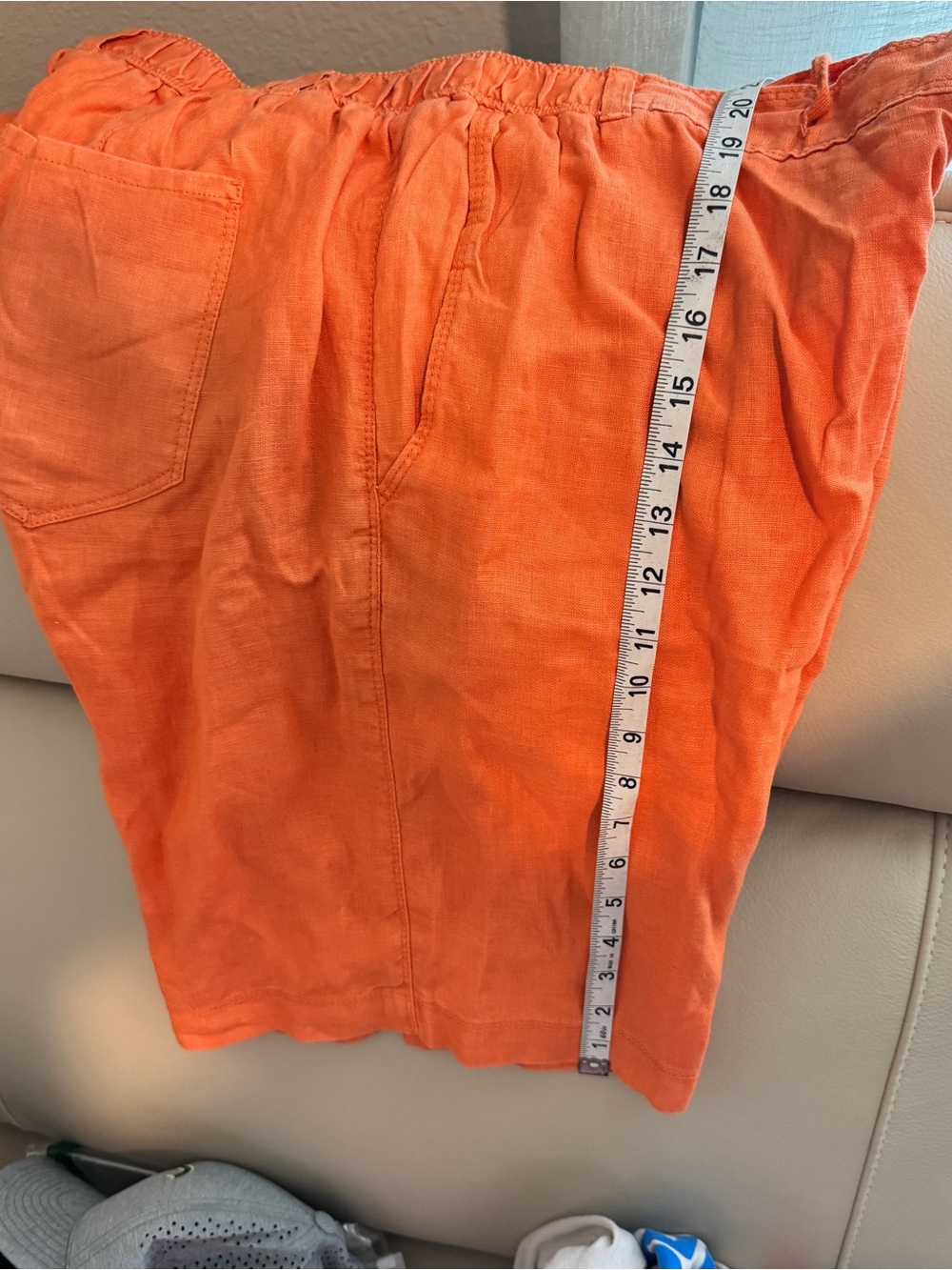 Tasso Elba Orange Flat-Front Casual Shorts